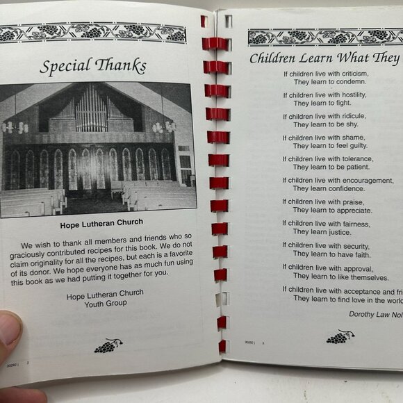 Vintage Taste & See Cook Book By Hope Lutheran Church Youth Group - Picture 4 of 4